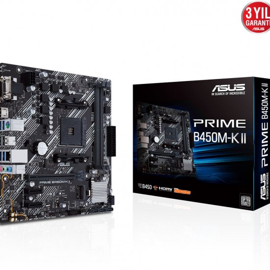 Asus Prime B450M-K II Amd B450 DDR4 4400 MHz (OC) Am4 MAtx Anakart