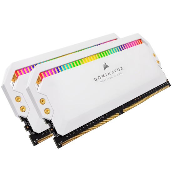Corsair Dominator Platinium White RGB 16GB(2x8GB) DDR4 3200MHz CL16 CMT16GX4M2Z3200C16W Soğutuculu Ram