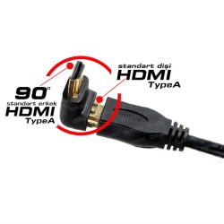 Dark DKHDAMXF90 HDMI Erkek HDMI Dişi 90 Derece Dirsek Dönüştürü