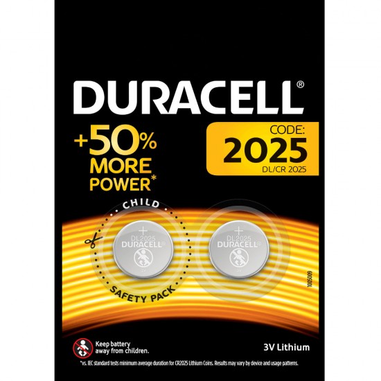 Duracell CR-2025 3 Volt Para Pil - 2 Adet
