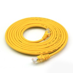 Flaxes FNK-605S 5 Metre Cat6 (Patch) Sarı Network Kablosu