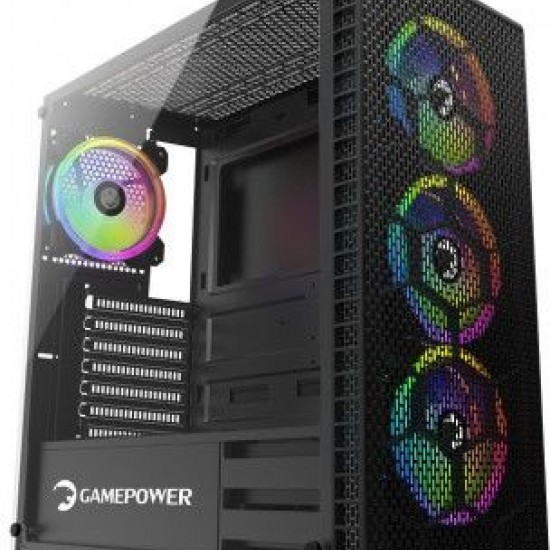 GAMEPOWER HORIZON RGB GAMING MESH PANEL PC KASA*