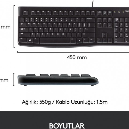 Logitech K120 920-002505 Q USb Klavye