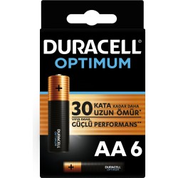 Duracell Optimum Aa Alkalin Pil, 1,5 V Lr6 MN1500, 6lı Paket
