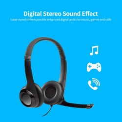 Logitech H390 Kablolu Usb Siyah Headset 981-000406 Mikrofonlu Kulaklık