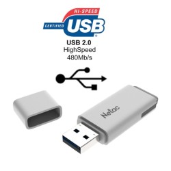 Netac 64GB U185 NT03U185N-064G-20WH Usb2.0 Beyaz Usb Bellek