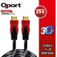 Qport QHDMI125 1.4 3D 25 Metre Altın Uçlu Hdmi Kablo