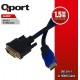 Qport Q-HDV DVI To HDMI 24+1 1.8 Metre Kablo Çevirici