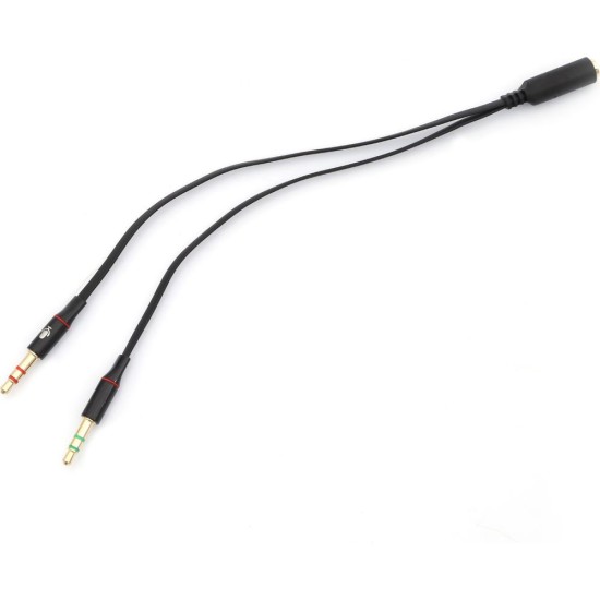 Qport Q-A12 3.5MM To Audio + Mic 15CM Kulaklık Çevirici