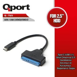 Qport Q-TU3  Sata To Type-C Çevirici