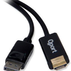 Qport Q-Dph Display Port(M) To HDMI(M) 1.8 Mt Kablo Dönüştürücü