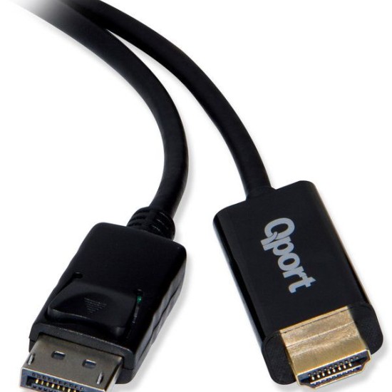 Qport Q-Dph Display Port(M) To HDMI(M) 1.8 Mt Kablo Dönüştürücü