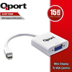 Qport Q-DP-VGM Mini Displayport To Vga Çevirici
