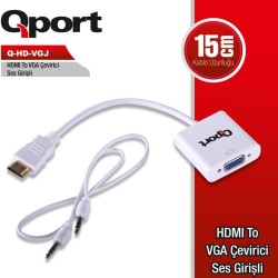 Qport Q-HD-VGJ HDMI To VGA Çevirici