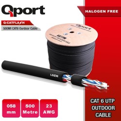 Qport Q-CATFLASH LSZH Cat6 500 Metre 0,58MM 23Avg Outdoor Network Kablosu
