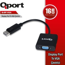 Qport Q-DP-VGA DV Displayport To Vga Çevirici