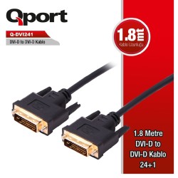 Qport Q-DVI241 DVI-D 24+1 1.8 Metre Kablo