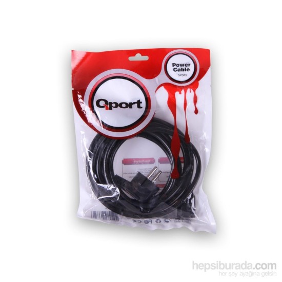 Qport Q-Pow3 3 Metre PC Power Kablosu