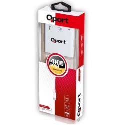 Qport Q-TH03 Type-C To HDMI/Usb/Type-C (F) Çevirici