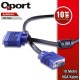 Qport Q-VGA10 15 Pin Filtreli 10 Metre Erkek Erkek Monitör Kablo