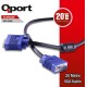Qport Q-VGA20 15 Pin Filtreli 20 Metre Erkek Erkek Monitör Kablo
