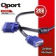 Qport Q-VGA25 15 Pin Filtreli 25 Metre Erkek Erkek Monitör Kablo