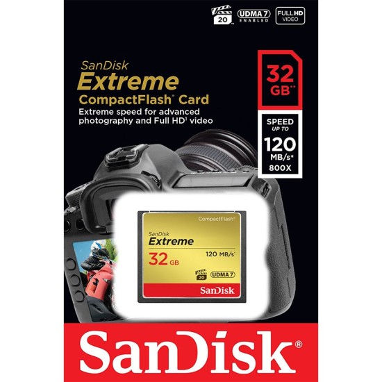 Sandisk 32GB 120MB/s SDCFXSB-032G-G46 Extreme Compact Flash Card