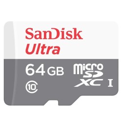 Sandisk Ultra 64GB 100MB/S Microsdxc Uhs-I SDSQUNR-064G-GN3MN Hafıza Kartı 