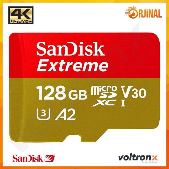 Sandisk 128GB 160MB/s Extreme SDSQXA1-128G-GN6MN MicroSD Hafıza Kartı