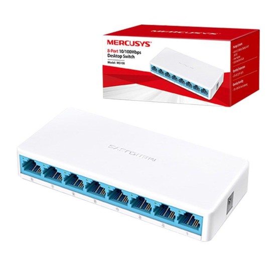 Mercusys MS108 8-Port 10/100Mbps Masaüstü Switch