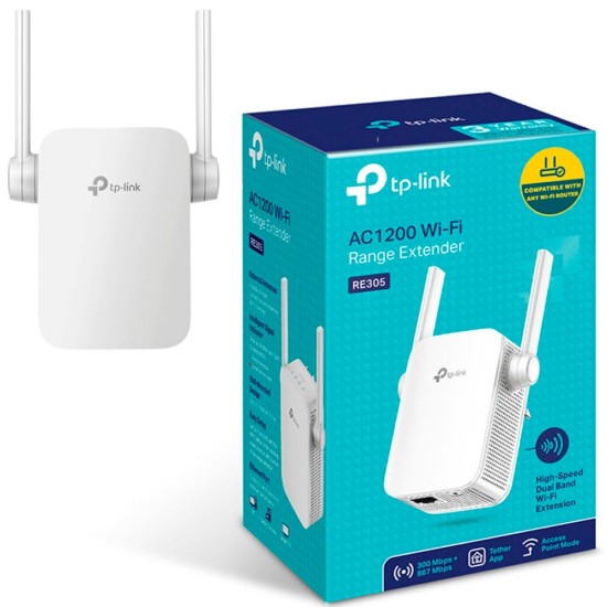 Tp-Link RE305 AC1200 Mbps 1port 10/100 Ethernet 2 Anten Menzil Genişletici