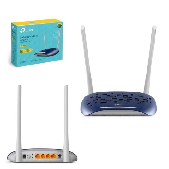 Tp-Link TD-W9960 4 Port 300Mbps N Kablosuz 2x5Dbi Fiber Destekli Vdsl/Adsl Modem Router