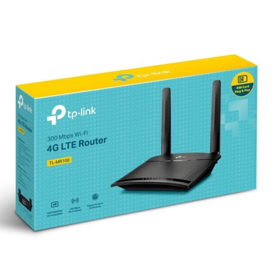 Tp-Link TL-MR100 2 Port 300 Mbps Wireless N 4G LTE (Sim Kart Takılabilen) Router