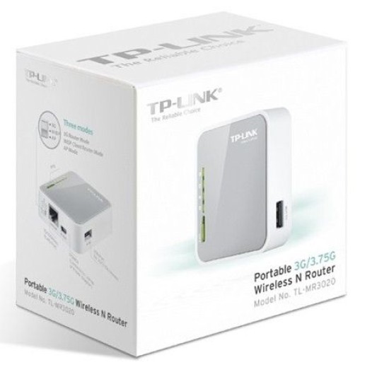 Tp-Link TL-MR3020 150Mbps N Kablosuz Taşınabilir WAN Yedekleme Destekli 3G/4G WISP Client Router/AP/Router