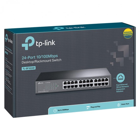 Tp-Link TL-SF1024D 24 Port 10/100Mbps % 75 Enerji Tasarruflu Switch
