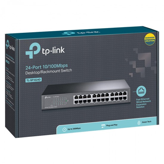 Tp-Link TL-SF1024D 24 Port 10/100Mbps % 75 Enerji Tasarruflu Switch