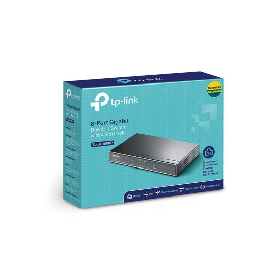 Tp-Link TL-SG1008P 8 Port 10/100/1000 Mbps Tak Kullan 4 Port Poe Gigabit Switch