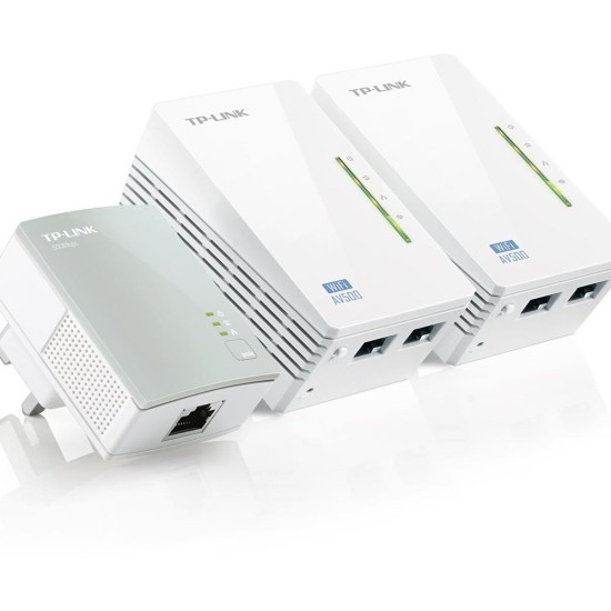 Tp-Link TL-WPA4220T 300Mbps Av600 Kablosuz 3'lü Powerline Adaptör Kit