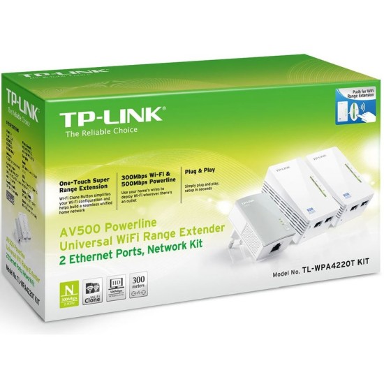 Tp-Link TL-WPA4220T 300Mbps Av600 Kablosuz 3'lü Powerline Adaptör Kit