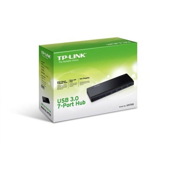 Tp-Link UH700 7-Port 5Gbps 12V/2.5A Güç Adaptörü USB 3.0 Çoklayıcı