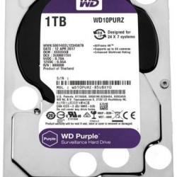 Wd 1TB Purple 5400RPM 64MB Sata3 6gbit/sn WD10PURZ 7/24 Harddisk