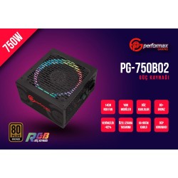 Performax 750W PG-750B02 80+Bronz Yarı Modüler RGB Fanlı Power Supply
