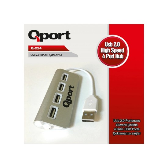 Qport Q-C24 4 Port Usb2.0 Çoklayıcı