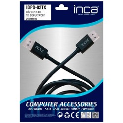 Inca IDPD-02TX 2 Metre Displayport To Displayport 4K Kablo 
