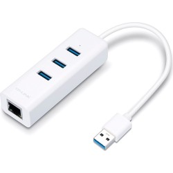 TP-Link UE330USB 3.0 3-Port Hub ve Gigabit Ethernet Adaptör İkisi bir arada USB Adaptör