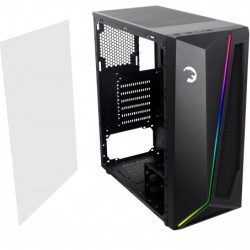 GamePower Dark Side 550W +80 Bronze Dahili PSU' lu 1x120mm ARGB Fan ARGB Led Bar Temperli Cam MidATX Oyuncu Kasa