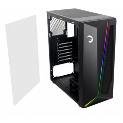 GamePower Dark Side 550W +80 Bronze Dahili PSU' lu 1x120mm ARGB Fan ARGB Led Bar Temperli Cam MidATX Oyuncu Kasa