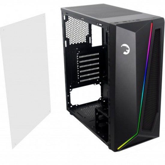 GamePower Dark Side 550W +80 Bronze Dahili PSU' lu 1x120mm ARGB Fan ARGB Led Bar Temperli Cam MidATX Oyuncu Kasa