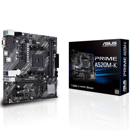 Asus Prime A520M-K Amd A520 DDR4 4600 MHz (OC) Am4 MAtx Anakart