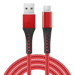 Preo My Mobile Premium MMU42 2.1A Type-C 1.5M Kırmızı Örgü Cep Telefonu Şarj Ve Data Kablosu 